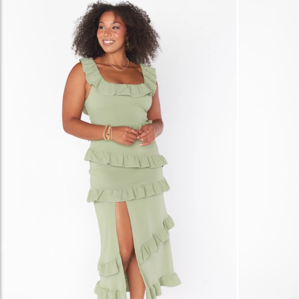 Show Me Your Mumu Greta Dress Sage Green (Moss Green) Size L